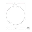 Rosace ronde en aluminium Ø 50 cm avec support de fixation et câble de terre, avec 8 entrées de câble latérales – Noir – photo 5