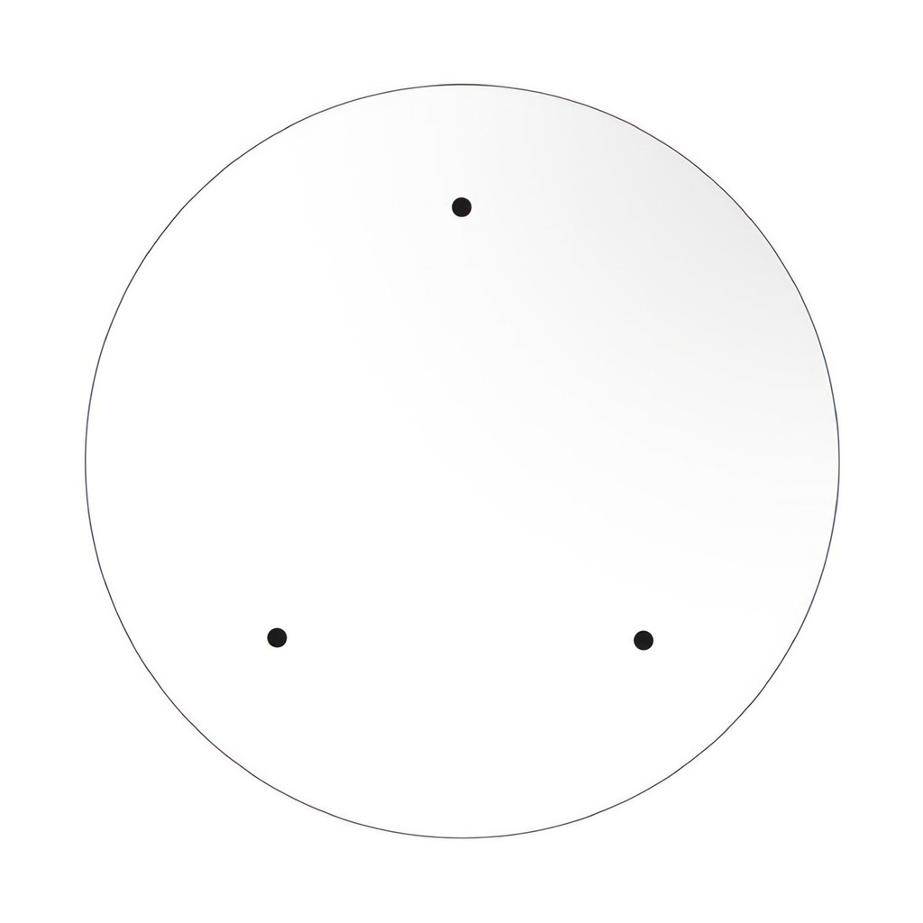 Rosone XXL Rose-One rotondo, Ø 400 mm, con 3 fori e 4 fori laterali – Bianco opaco, Bianco – foto 6