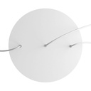 Kit rosace XXL Rose-One ronde, 400 mm, avec 3 trous alignés et 4 trous latéraux – Blanc, Blanc mat – photo 2