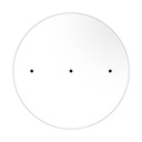 Kit rosace XXL Rose-One ronde, 400 mm, avec 3 trous alignés et 4 trous latéraux – Blanc, Blanc mat – photo 6