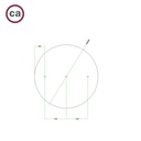Kit rosace XXL Rose-One ronde, 400 mm, avec 3 trous alignés et 4 trous latéraux – Blanc, Blanc mat – photo 8