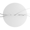 Round XXL Rose-One ceiling rose kit, 400 mm, with 5 in-line holes and 4 side holes – White, Matt white – photo 2