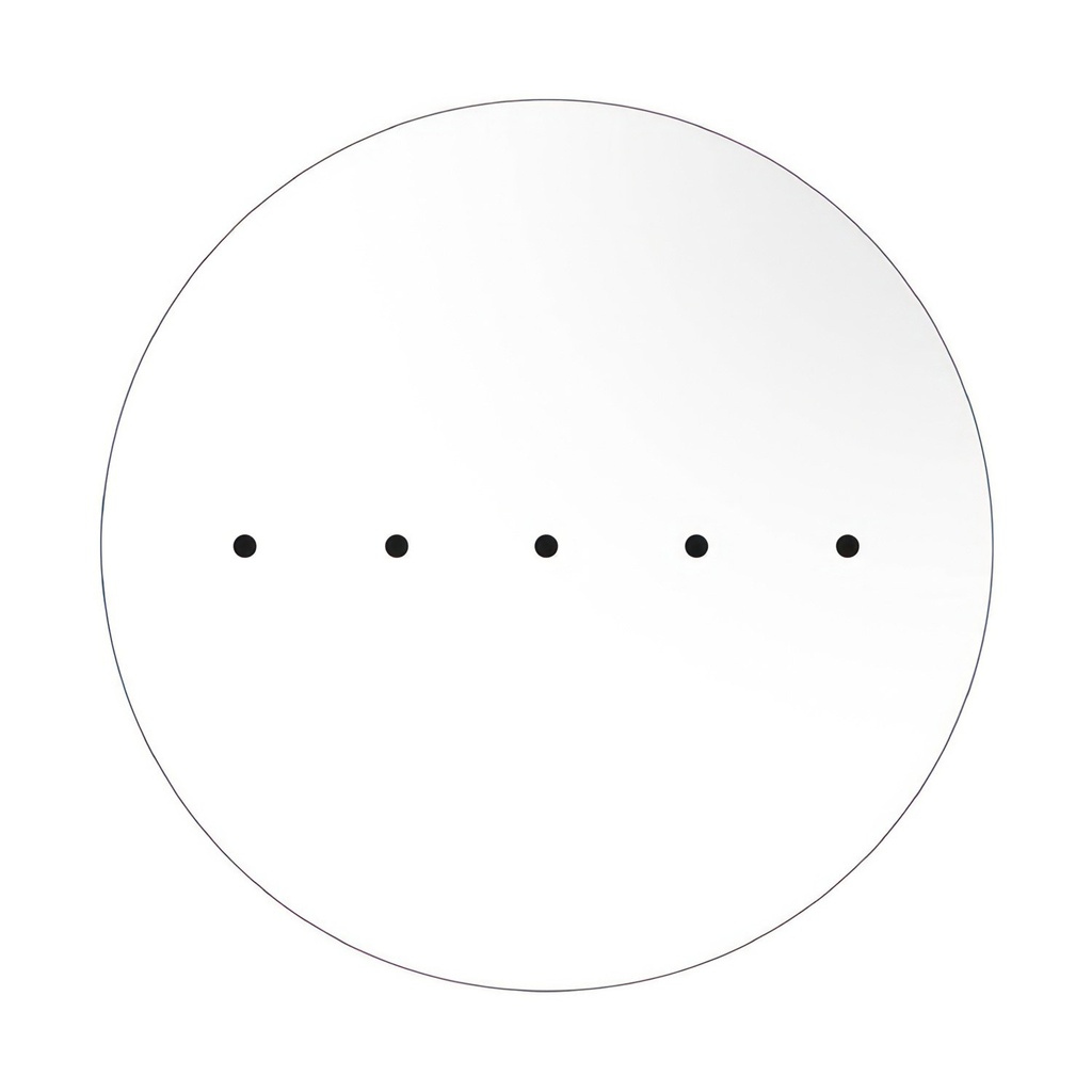 Round XXL Rose-One ceiling rose kit, 400 mm, with 5 in-line holes and 4 side holes – White, Matt white – photo 6