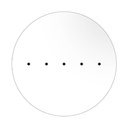 Round XXL Rose-One ceiling rose kit, 400 mm, with 5 in-line holes and 4 side holes – White, Matt white – photo 6