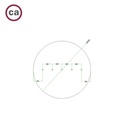 Round XXL Rose-One ceiling rose kit, 400 mm, with 5 in-line holes and 4 side holes – White, Matt white – photo 8