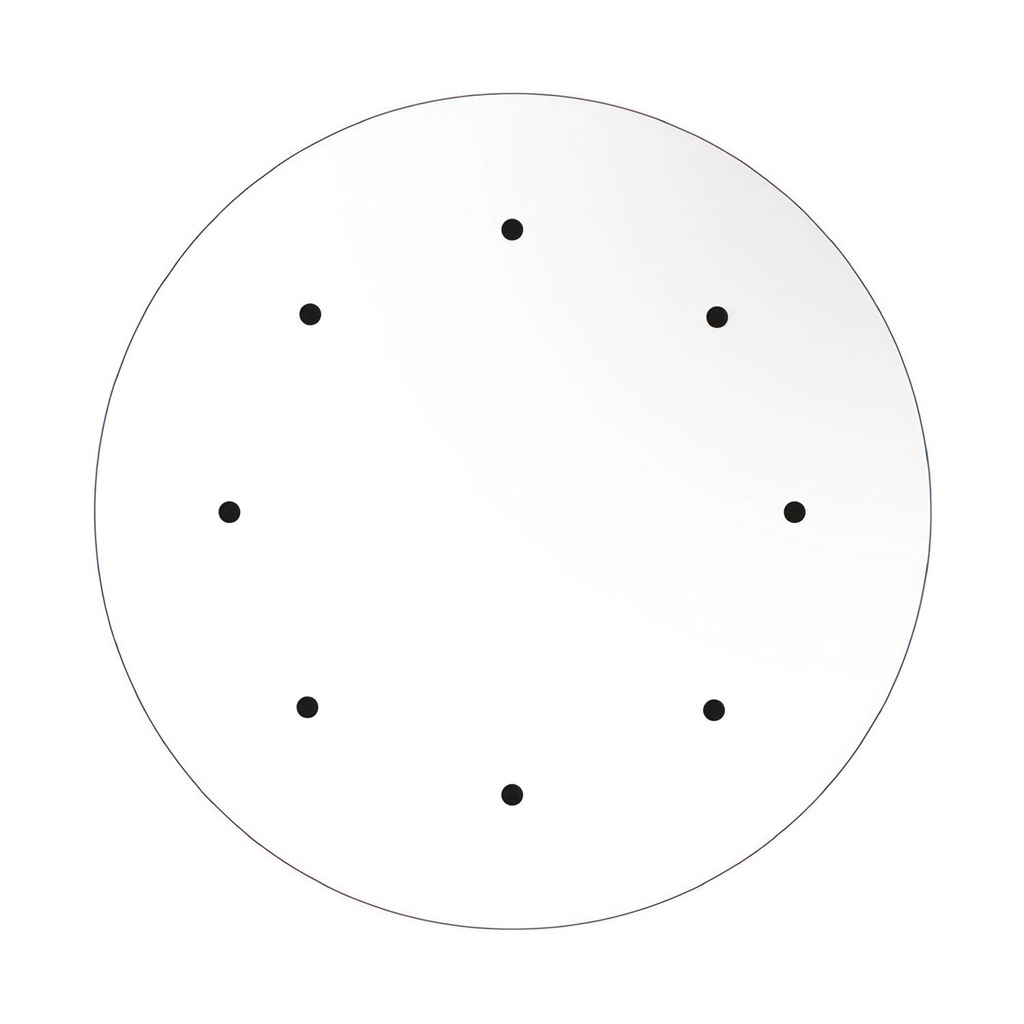 Round XXL Rose-One ceiling rose, diameter 400 mm with 8 holes and 4 side holes – White, Matt white – photo 6