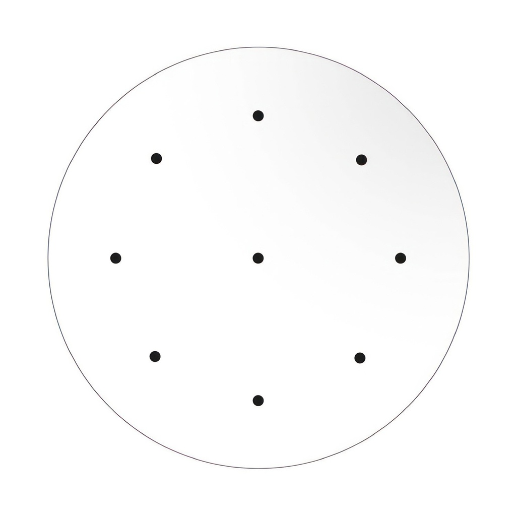 Round XXL Rose-One ceiling rose kit with 9 holes and 4 side holes, 400 mm – White, Matt white – photo 6