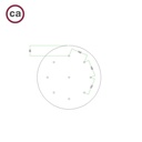 Round XXL Rose-One ceiling rose kit with 9 holes and 4 side holes, 400 mm – White, Matt white – photo 8