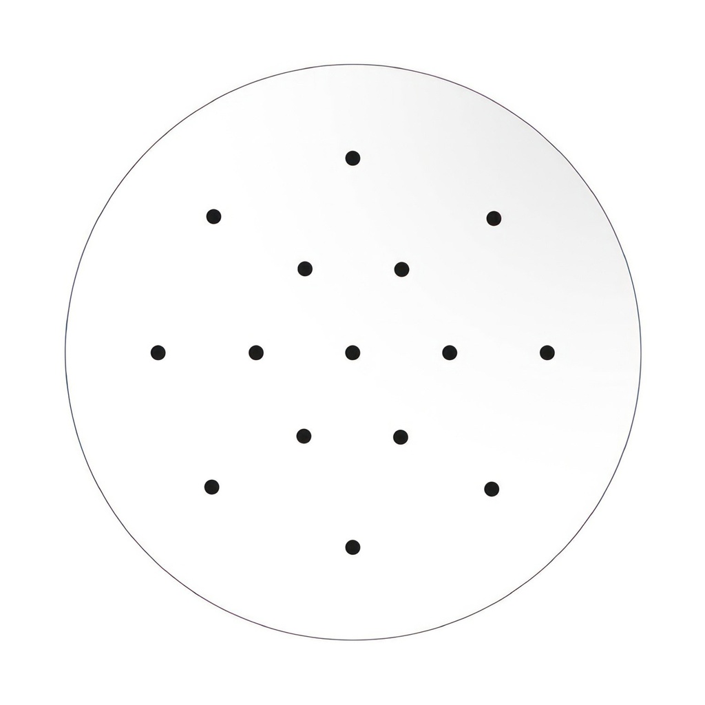 Round XXL Rose-One ceiling rose kit, 400 mm diameter, with 15 holes and 4 side holes – White, Matt white – photo 6