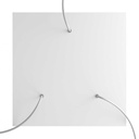 Kit de rosace XXL Rose-One carrée, 400 mm, à 3 trous et 4 trous latéraux – Blanc, Blanc mat – photo 2