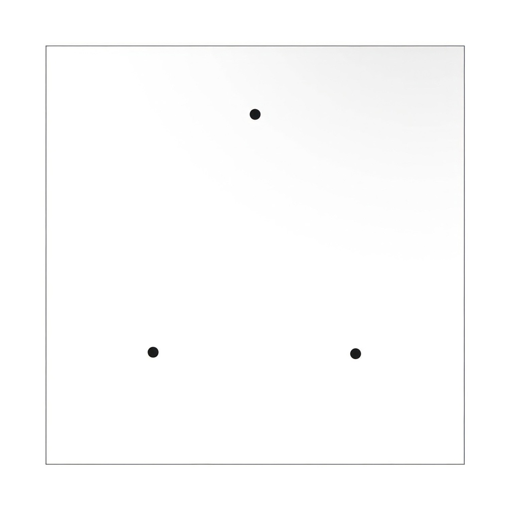 Kit de rosace XXL Rose-One carrée, 400 mm, à 3 trous et 4 trous latéraux – Blanc, Blanc mat – photo 5
