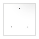 Kit de rosace XXL Rose-One carrée, 400 mm, à 3 trous et 4 trous latéraux – Blanc, Blanc mat – photo 5
