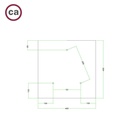 Kit de rosace XXL Rose-One carrée, 400 mm, à 3 trous et 4 trous latéraux – Blanc, Blanc mat – photo 7
