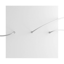 Square XXL Rose-One ceiling rose kit, 400 mm with 3 in-line holes and 4 side holes – White, Matt white – photo 2