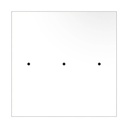 Square XXL Rose-One ceiling rose kit, 400 mm with 3 in-line holes and 4 side holes – White, Matt white – photo 5