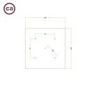 Square XXL Rose-One ceiling rose kit, 400 mm with 5 holes and 4 side holes – White, Matt white – photo 7