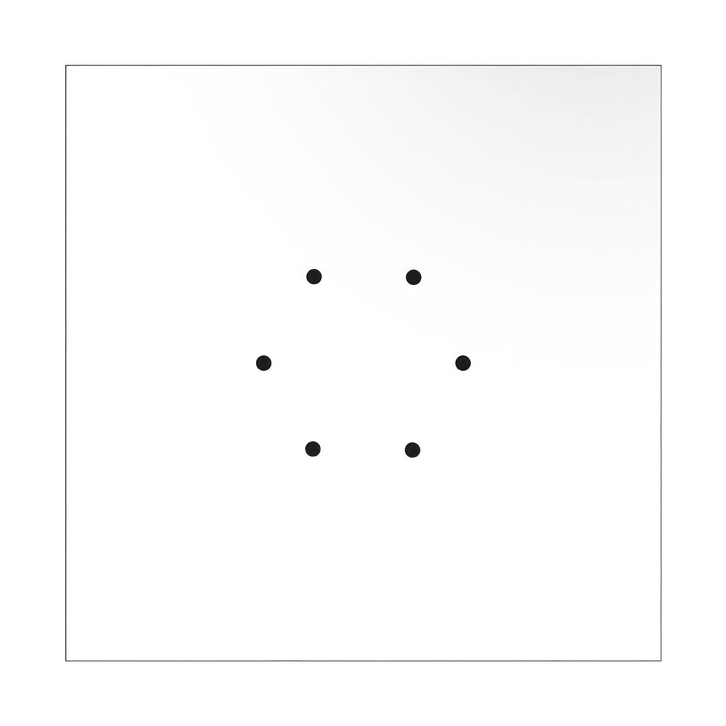 Square XXL Rose-One ceiling rose kit with 6 holes and 4 side holes, 400 mm – White, Matt white – photo 5