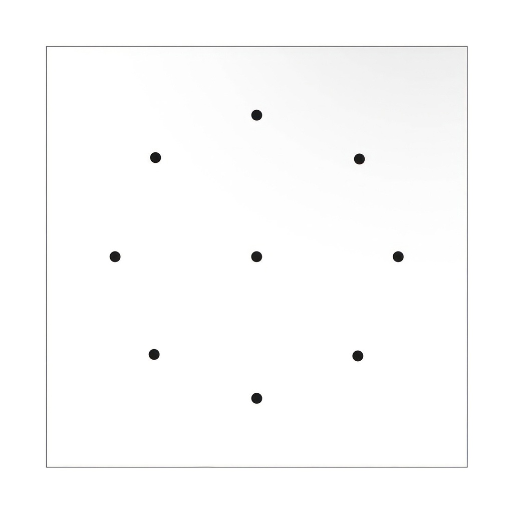Rosace XXL Rose-One carrée, 400 mm avec 9 trous et 4 trous latéraux – Blanc, Blanc mat – photo 5