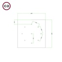 Rosace XXL Rose-One carrée, 400 mm avec 9 trous et 4 trous latéraux – Blanc, Blanc mat – photo 7