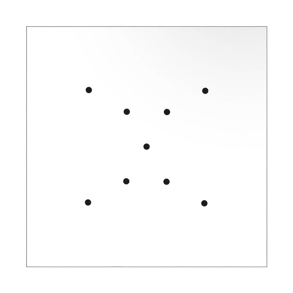 Kit de rosace XXL Rose-One carrée, 400 mm, à 9 trous en X et 4 trous latéraux – Blanc, Blanc mat – photo 5