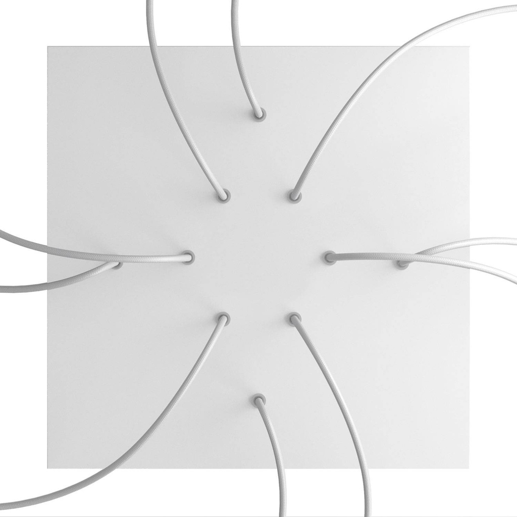 Rosone XXL Rose-One quadrato, 400 mm con 10 fori e 4 fori la 1