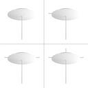 Rosace XXL Rose-One ronde, diamètre 400 mm avec 1 trou et 4 trous latéraux – Blanc, Blanc mat – photo 3
