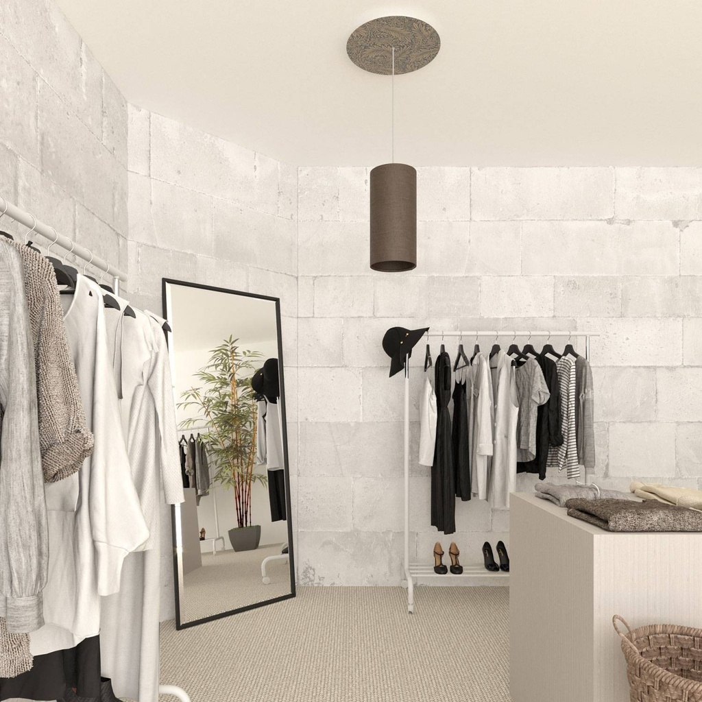 Rosace XXL Rose-One ronde, diamètre 400 mm avec 1 trou et 4 trous latéraux – Blanc, Blanc mat – photo 4