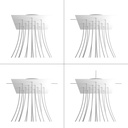 Square XXL Rose-One ceiling rose, 400 mm, with 15 holes and 4 side holes – White, Matt white – photo 3