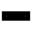 XXL Rose-One rectangular ceiling rose with 2 holes and 6 side holes, 675 x 225 mm – White, Matt black Dibond – photo 5
