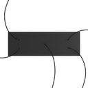 Rectangular XXL Rose-One ceiling rose kit with 5 holes and 6 side holes, 675 x 225 mm – White, Matt black Dibond – photo 2