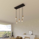 Rectangular XXL Rose-One ceiling rose kit with 5 holes and 6 side holes, 675 x 225 mm – White, Matt black Dibond – photo 3