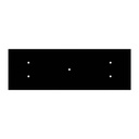 Rectangular XXL Rose-One ceiling rose kit with 5 holes and 6 side holes, 675 x 225 mm – White, Matt black Dibond – photo 4
