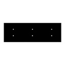 Rectangular XXL Rose-One ceiling rose kit with 6 holes and 6 side holes, 675 x 225 mm – White, Matt black Dibond – photo 5