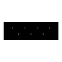 XXL Rose-One rectangular ceiling rose with 7 holes and 6 side holes, 675 x 225 mm – White, Matt black Dibond – photo 4