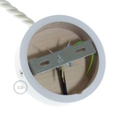 Wooden ceiling rose kit for XL cord – White – photo 3