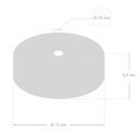Wooden ceiling rose kit for XL cord – White – photo 5