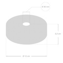 Wooden ceiling rose kit for 3XL cord – White – photo 5
