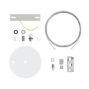 Kit rosace Ø 120 mm avec suspension en acier et équilibreur millimétrique – Blanc mat – photo 4