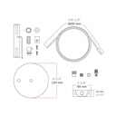Kit rosace Ø 120 mm avec suspension en acier et équilibreur millimétrique – Blanc mat – photo 6