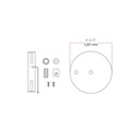 Kit rosone cilindrico in metallo Ø 120 mm a 2 fori centrali e decentrati – Bianco opaco – foto 5