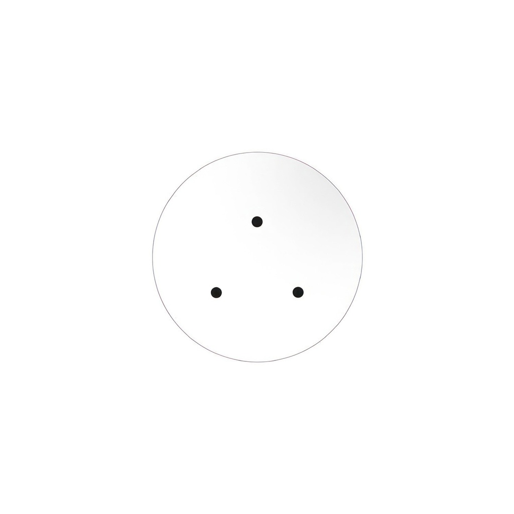 Rosace Rose-One ronde, diamètre 200 mm avec 3 trous et 4 trous latéraux – Blanc, Blanc mat – photo 6