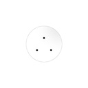 Rosace Rose-One ronde, diamètre 200 mm avec 3 trous et 4 trous latéraux – Blanc, Blanc mat – photo 6