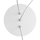 Rosace Rose-One ronde, diamètre 200 mm avec 3 trous en ligne et 4 trous latéraux – Blanc, Blanc mat – photo 2
