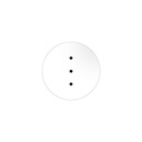 Rosace Rose-One ronde, diamètre 200 mm avec 3 trous en ligne et 4 trous latéraux – Blanc, Blanc mat – photo 6
