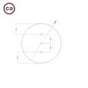 Rosace Rose-One ronde, diamètre 200 mm avec 3 trous en ligne et 4 trous latéraux – Blanc, Blanc mat – photo 8