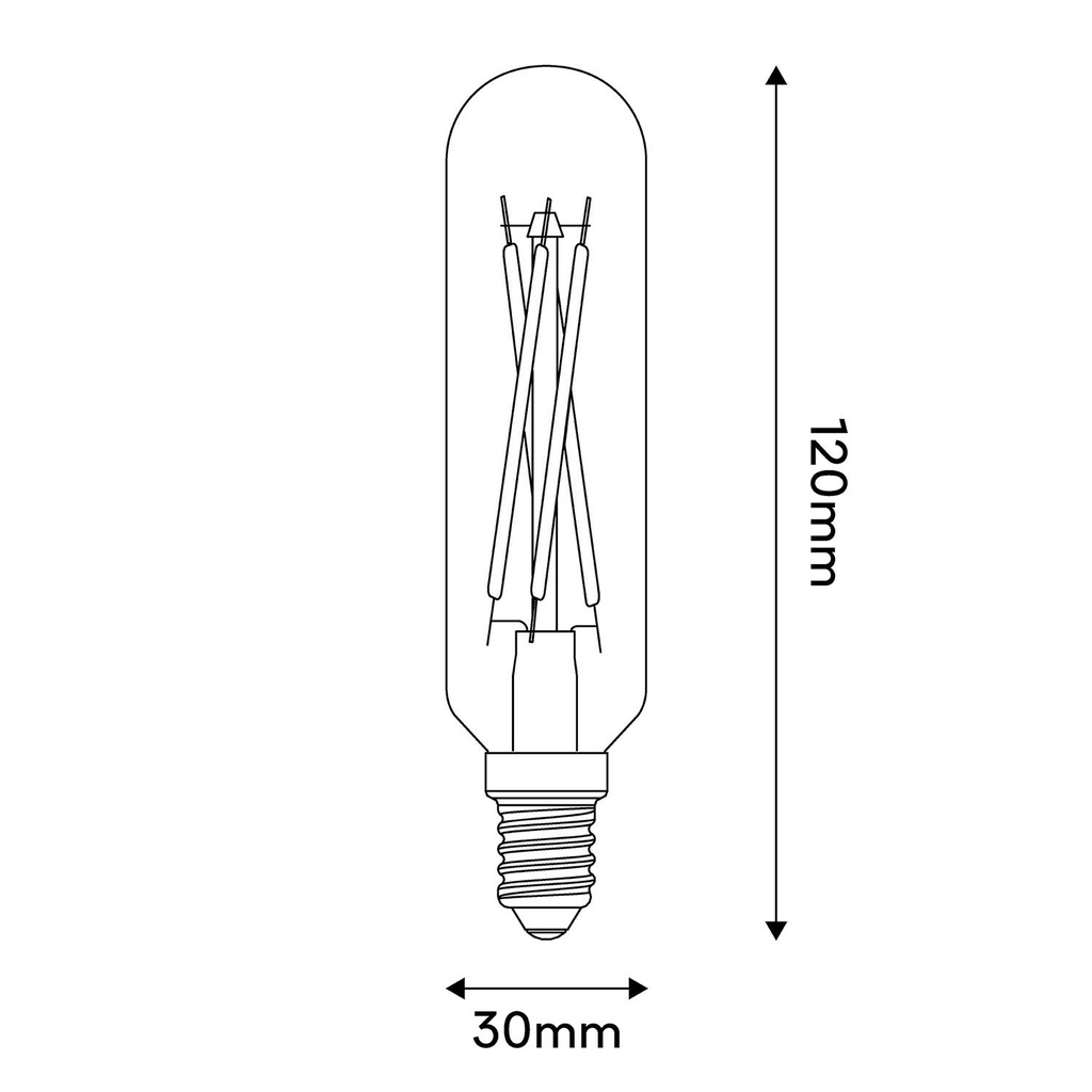 Frosted White Tubular LED Light Bulb 4.8W 470Lm E14 2700K Dimmable - A07 – photo 3