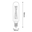 Frosted White Tubular LED Light Bulb 4.8W 470Lm E14 2700K Dimmable - A07 – photo 3