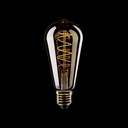Lampadina LED Dorata Carbon Line filamento a spirale Edison ST64 4W 250Lm E27 1800K Dimmerabile - C04 – foto 2