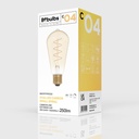Lampadina LED Dorata Carbon Line filamento a spirale Edison ST64 4W 250Lm E27 1800K Dimmerabile - C04 – foto 4