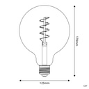 LED-Leuchtmittel Gold Carbon Line Spiralfaden Globe G125 4W 250Lm E27 1800K dimmbar – C07 – Foto 3